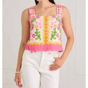 NEW ALIVIA tapestry bloom top in pink